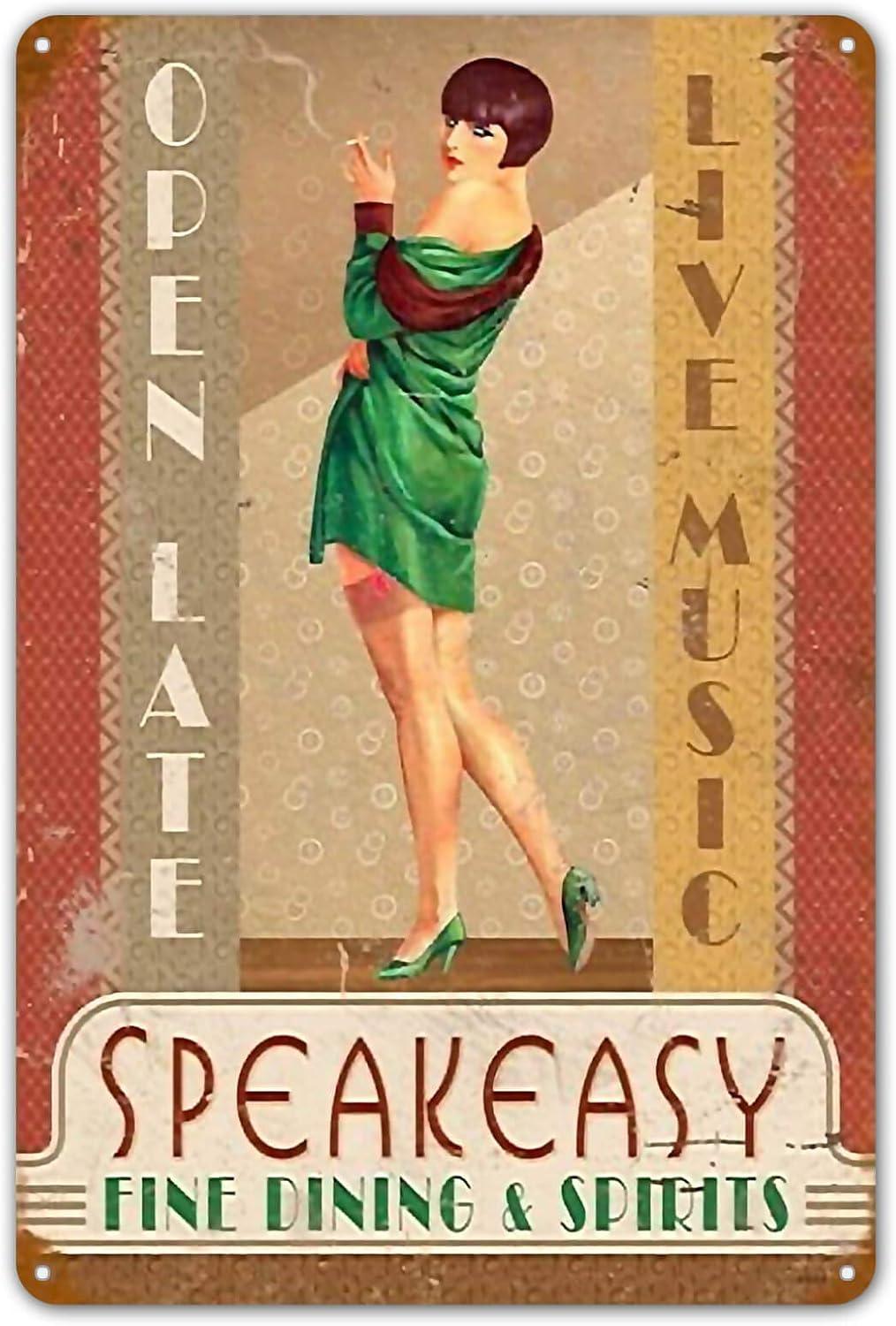Home Bar And Coffee - Placa de Metal Vintage Speakeasy com
