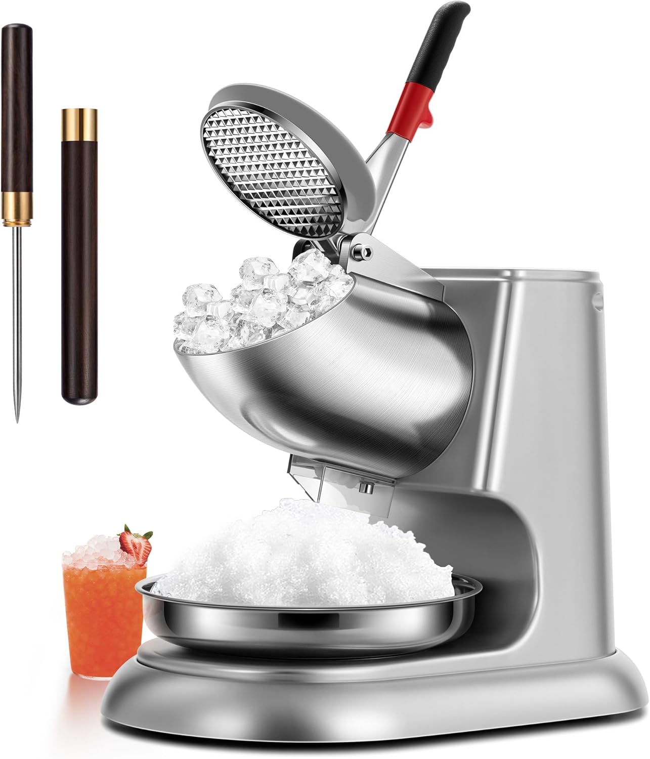 Ice Pick Pick - Máquina de Gelo Raspado Elétrica Prata