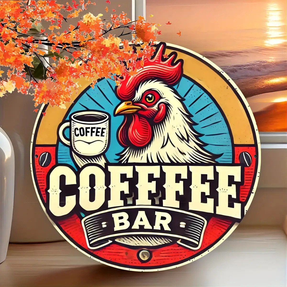 Home Bar And Coffee - Placa de Alumínio Vintage 2D |