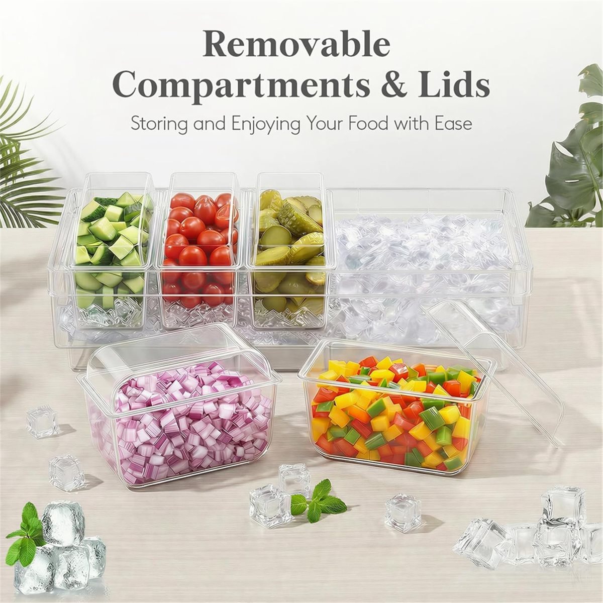 Garnish Tray Set - A1846K Recipientes Refrigerados para Condimentos, Conjunto
