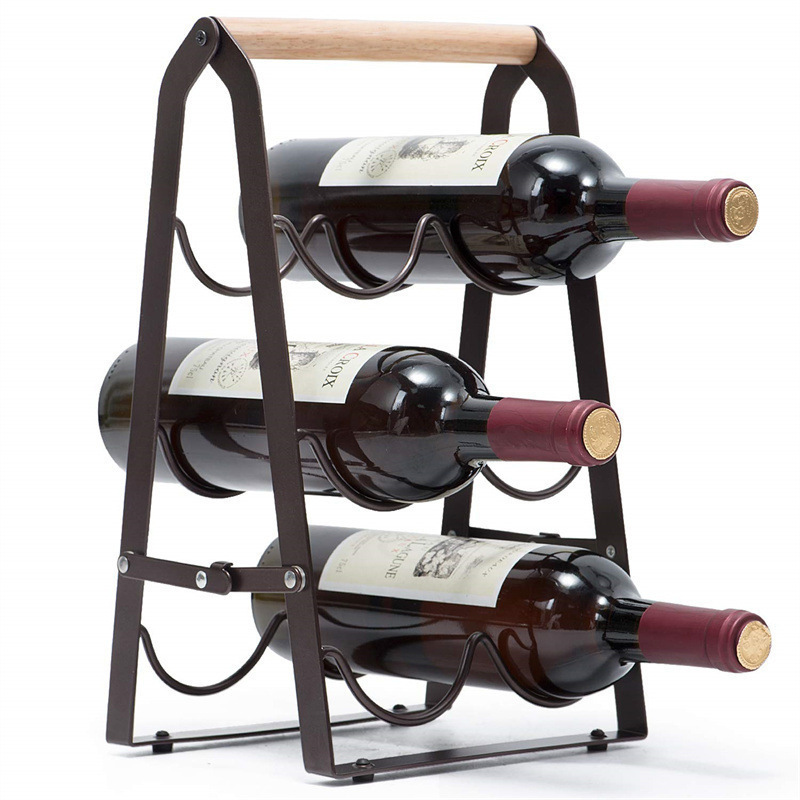 Home Bar Shelf - Suporte de Armazenamento para 6 Garrafas