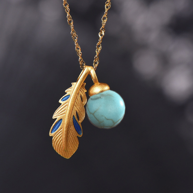 Bar Cart Gold - Antigo ouro artesanato incrustado turquesa grânulo