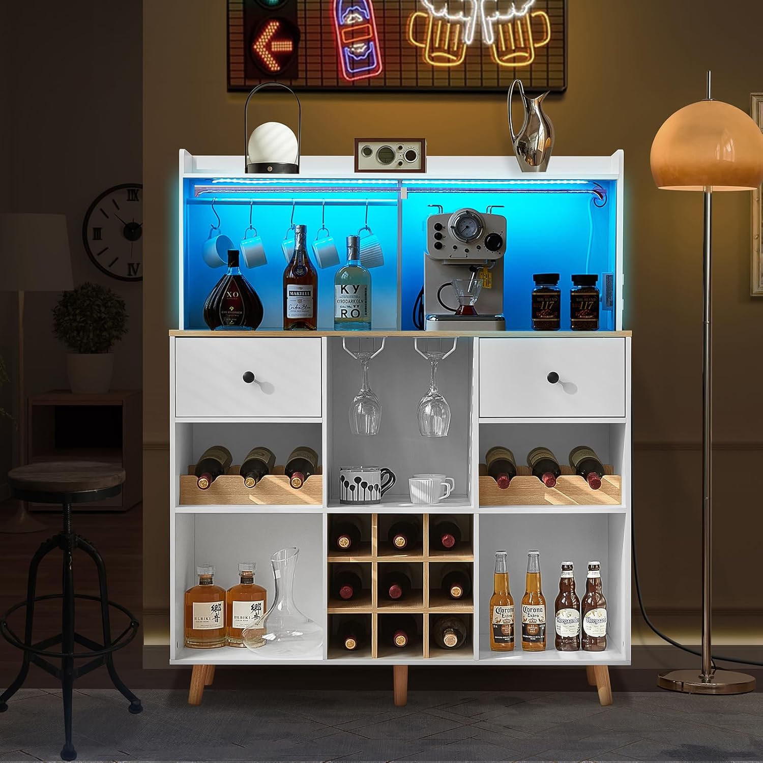 Home Bar Shelves - Armário de Bar para Vinhos com