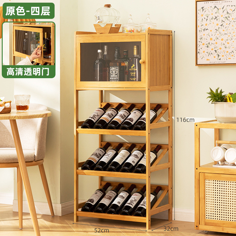 Rack de vinho de bambu sólido, - Home Bar Shelves avaliação e preço