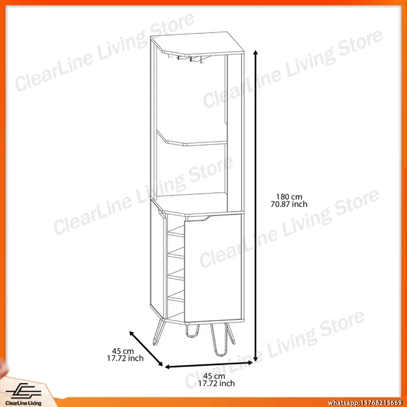 Armário de Bar de Canto com 6  - Home Bar Shelves avaliação e preço