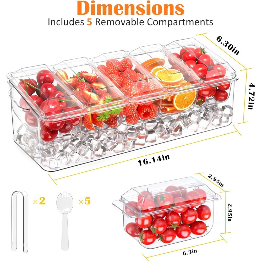 Bandeja para Condimentos, Serv - Garnish Tray Set avaliação e preço