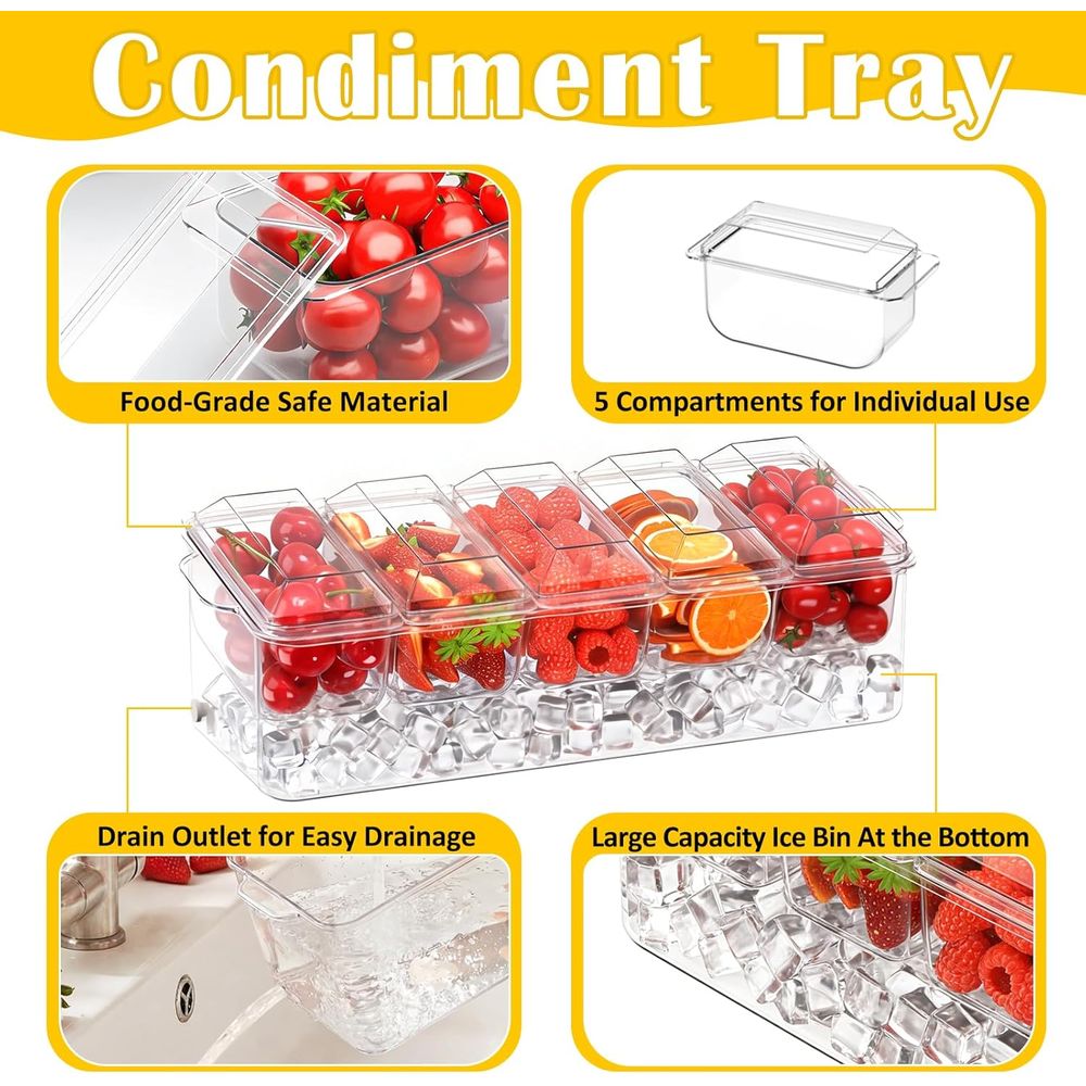Bandeja para Condimentos, Serv - Garnish Tray Set avaliação e preço