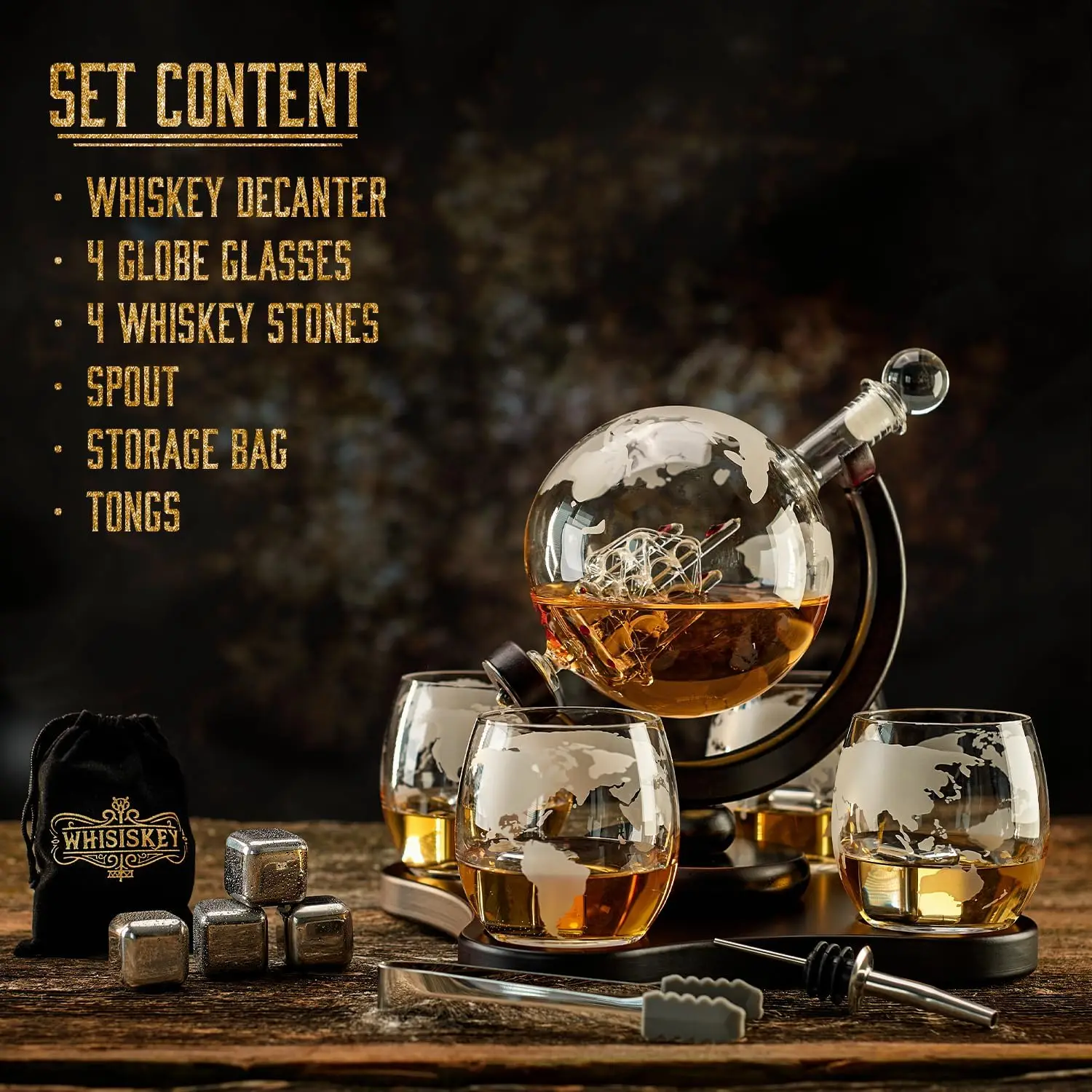 NANCIHUI-Decantador De Vidro C - Decanter Globe Set avaliação e preço
