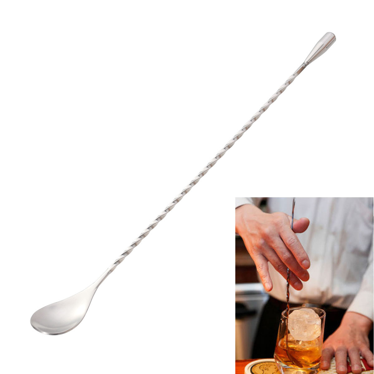 Colher de Bar em Aço Inoxidáve - Bar Spoon Twisted avaliação e preço