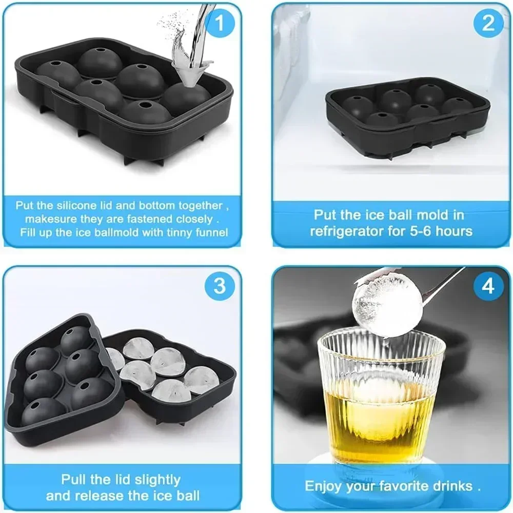 Forma de gelo com 6 cavidades, - Ice Mold Sphere avaliação e preço