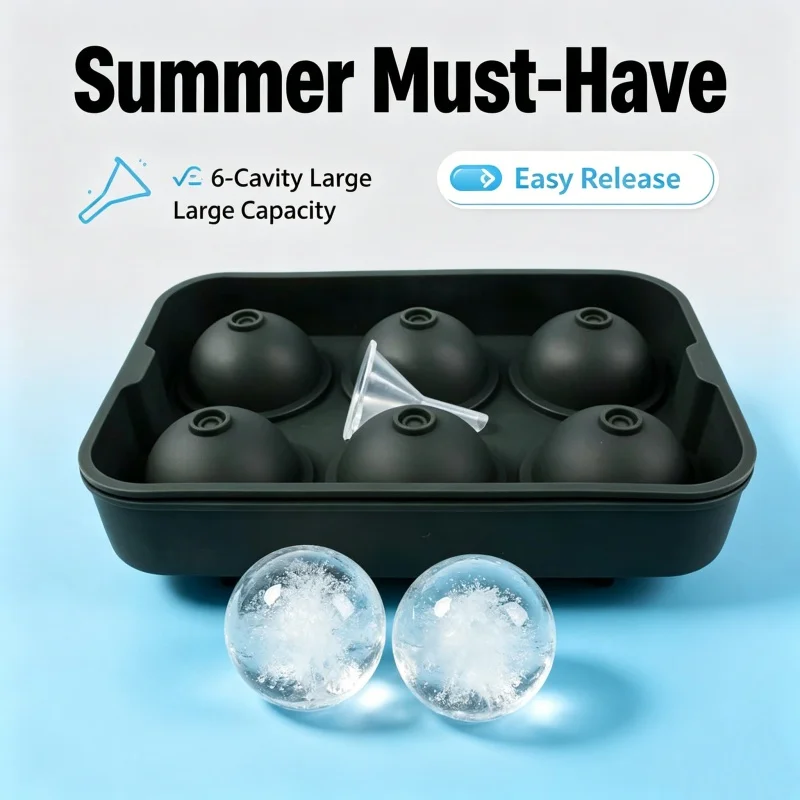 Forma de gelo com 6 cavidades, - Ice Mold Sphere avaliação e preço