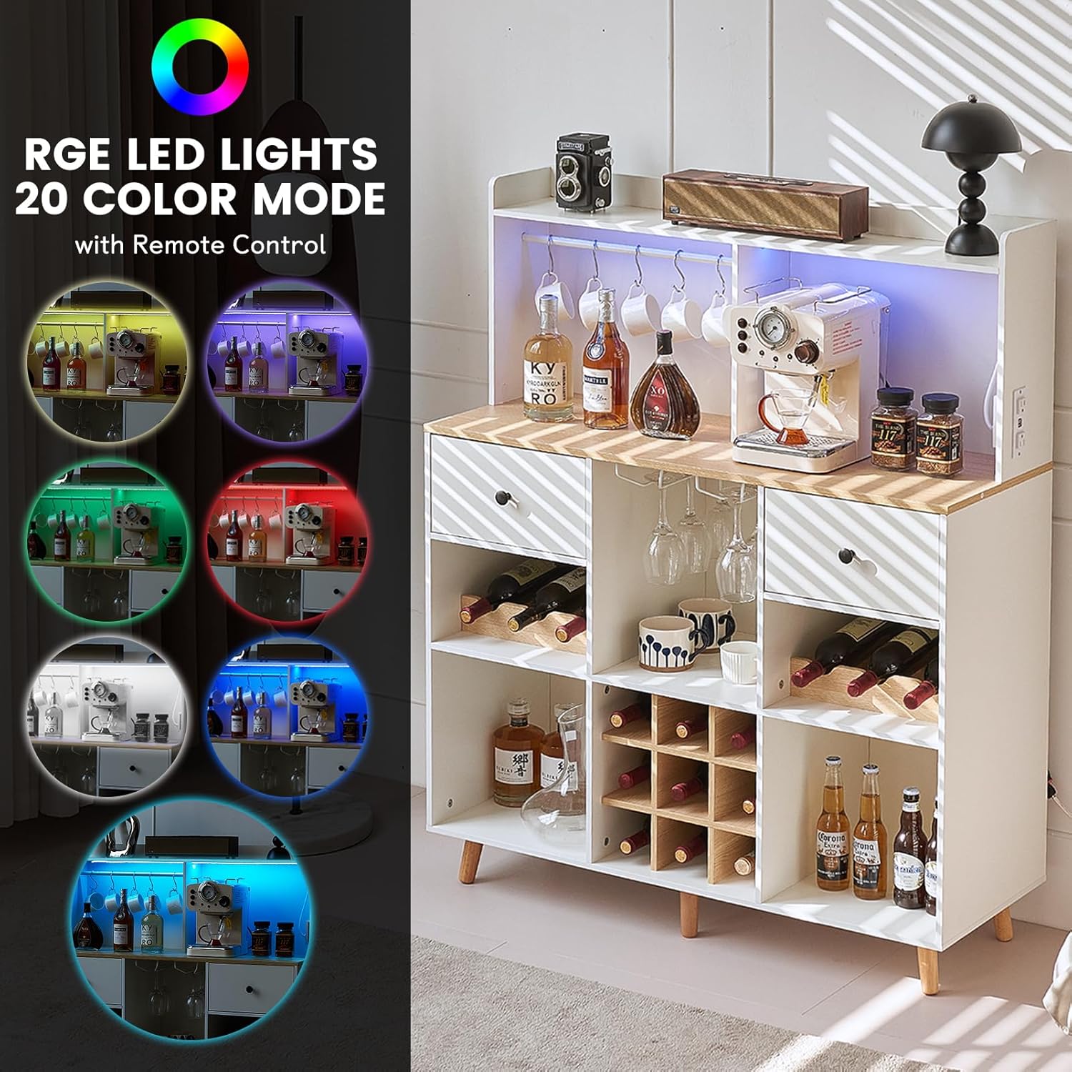 Armário de Bar para Vinhos com - Home Bar Shelves avaliação e preço